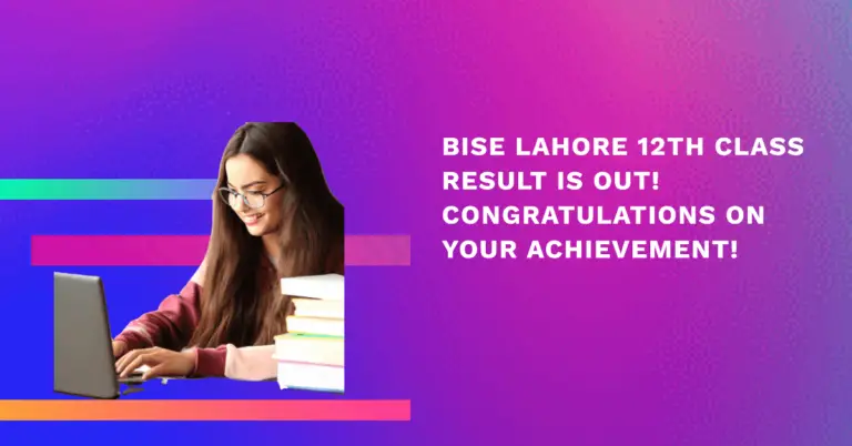 Bise Lahore 12th class result 2023 by Roll Number, Name