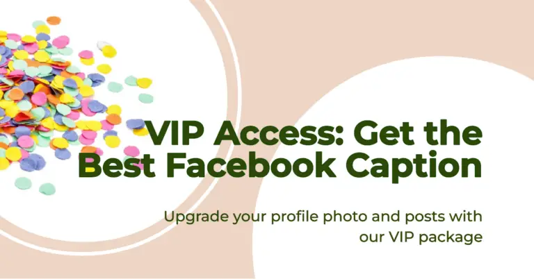 Best Facebook caption VIP For Profile Photo, Posts